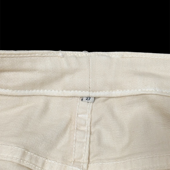 Khaite Jeans Alissa Ivory Off White Straight Leg Raw Hem Denim Size 27 - Picture 4 of 6